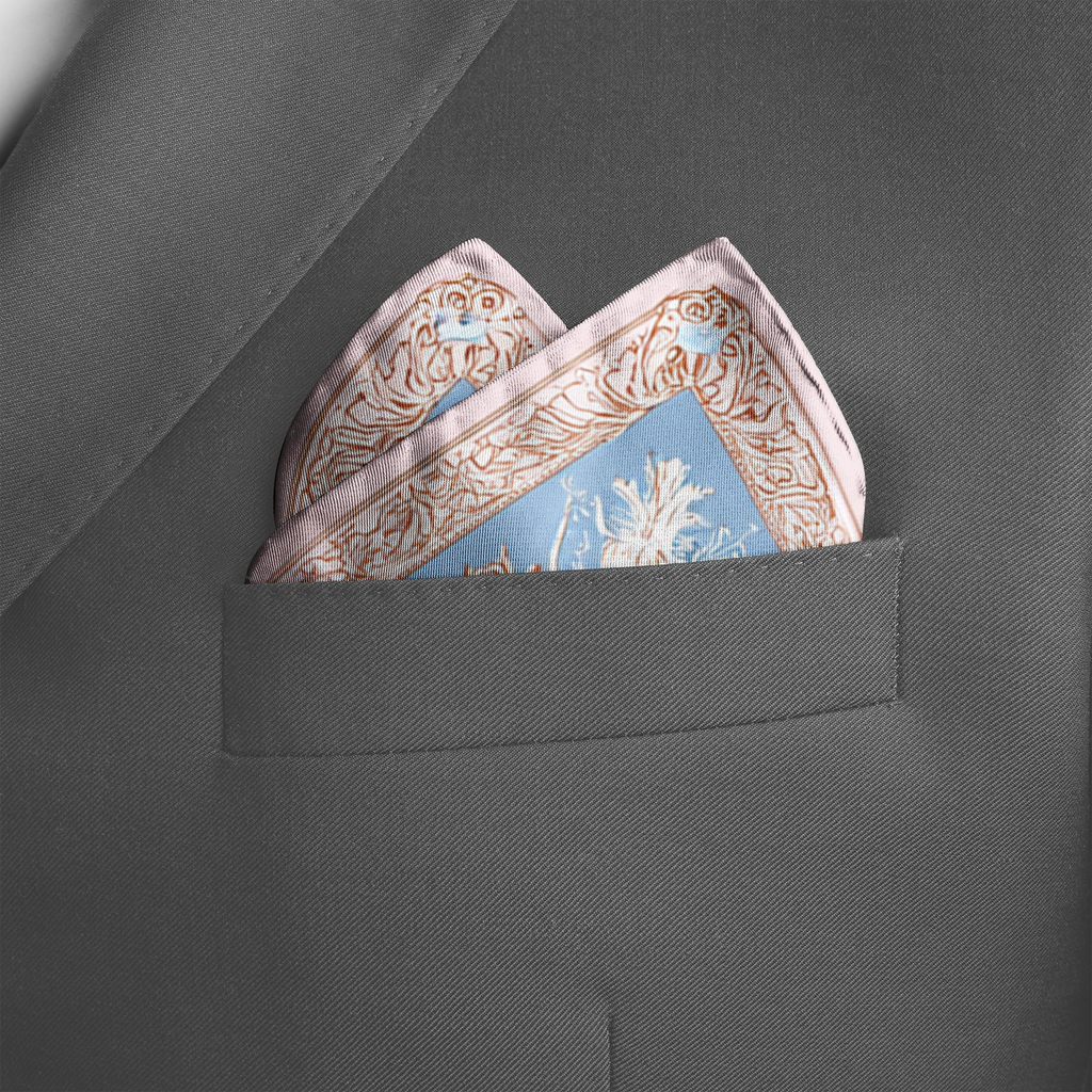CORALIA SILK POCKET SQUARE
