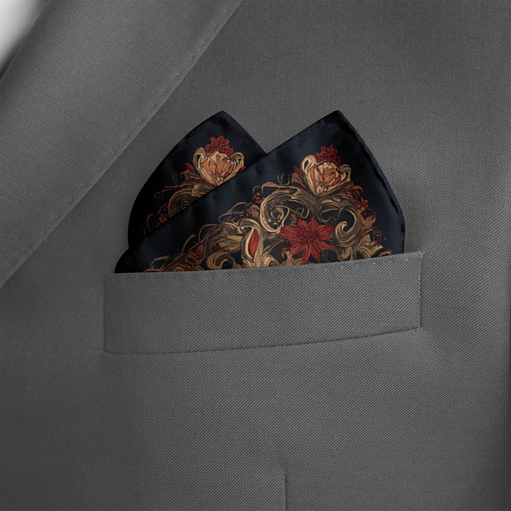 DRAVON SILK POCKET SQUARE