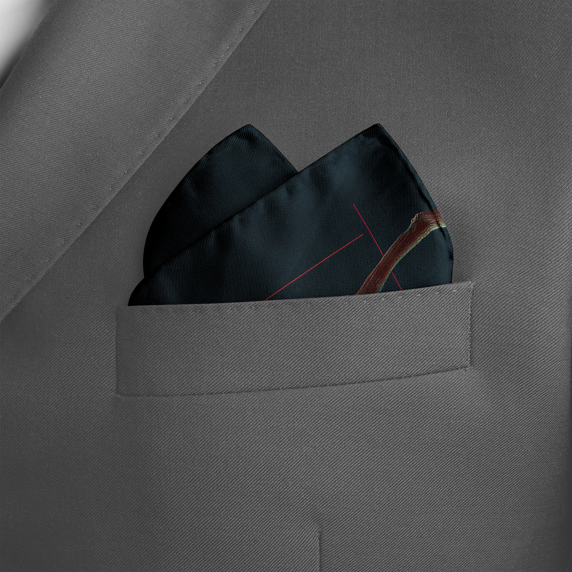 FLAREBLOOM SILK POCKET SQUARE