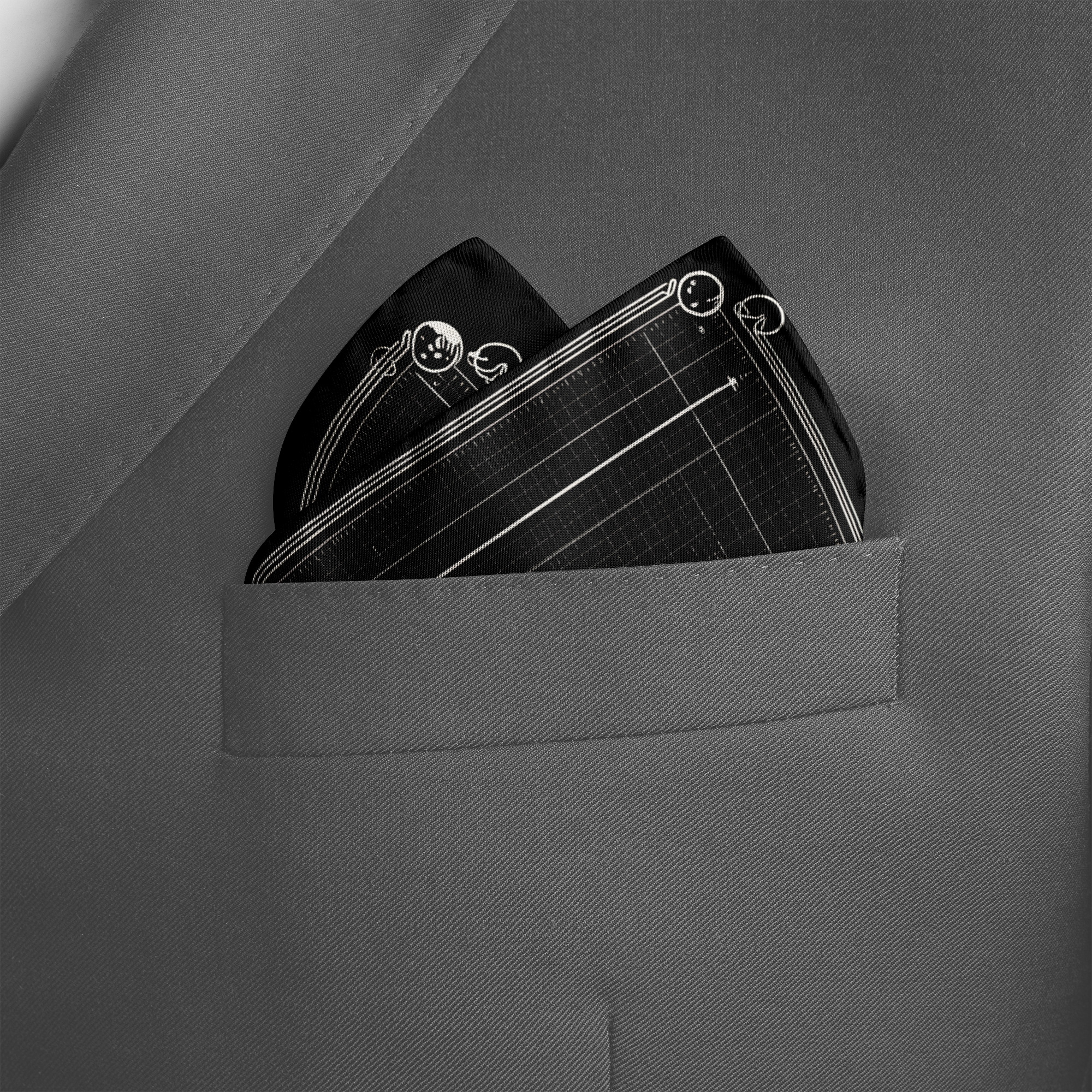 TECHFLORA SILK POCKET SQUARE