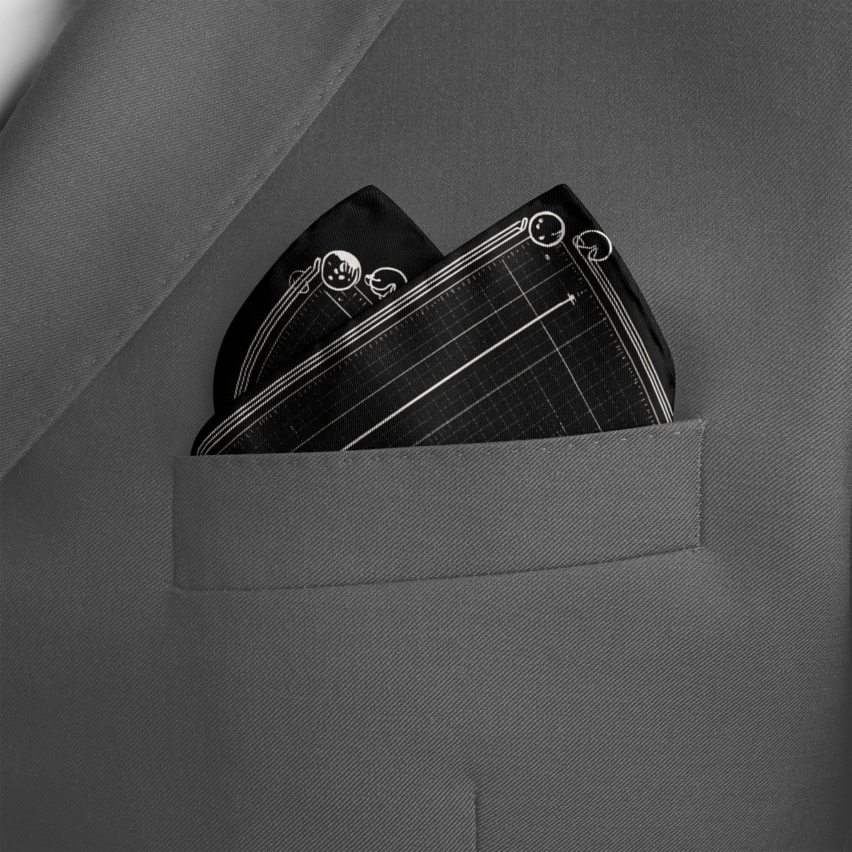TECHFLORA SILK POCKET SQUARE
