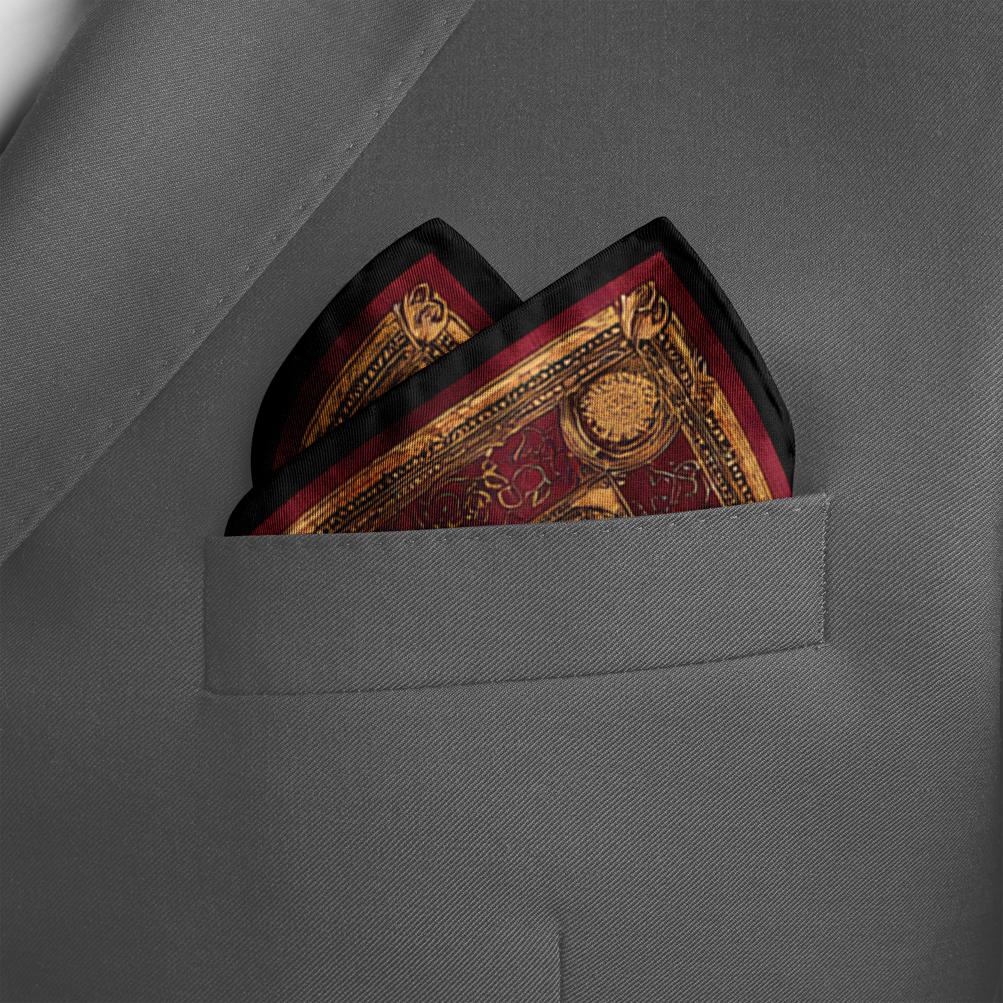 CARAVANA SILK POCKET SQUARE