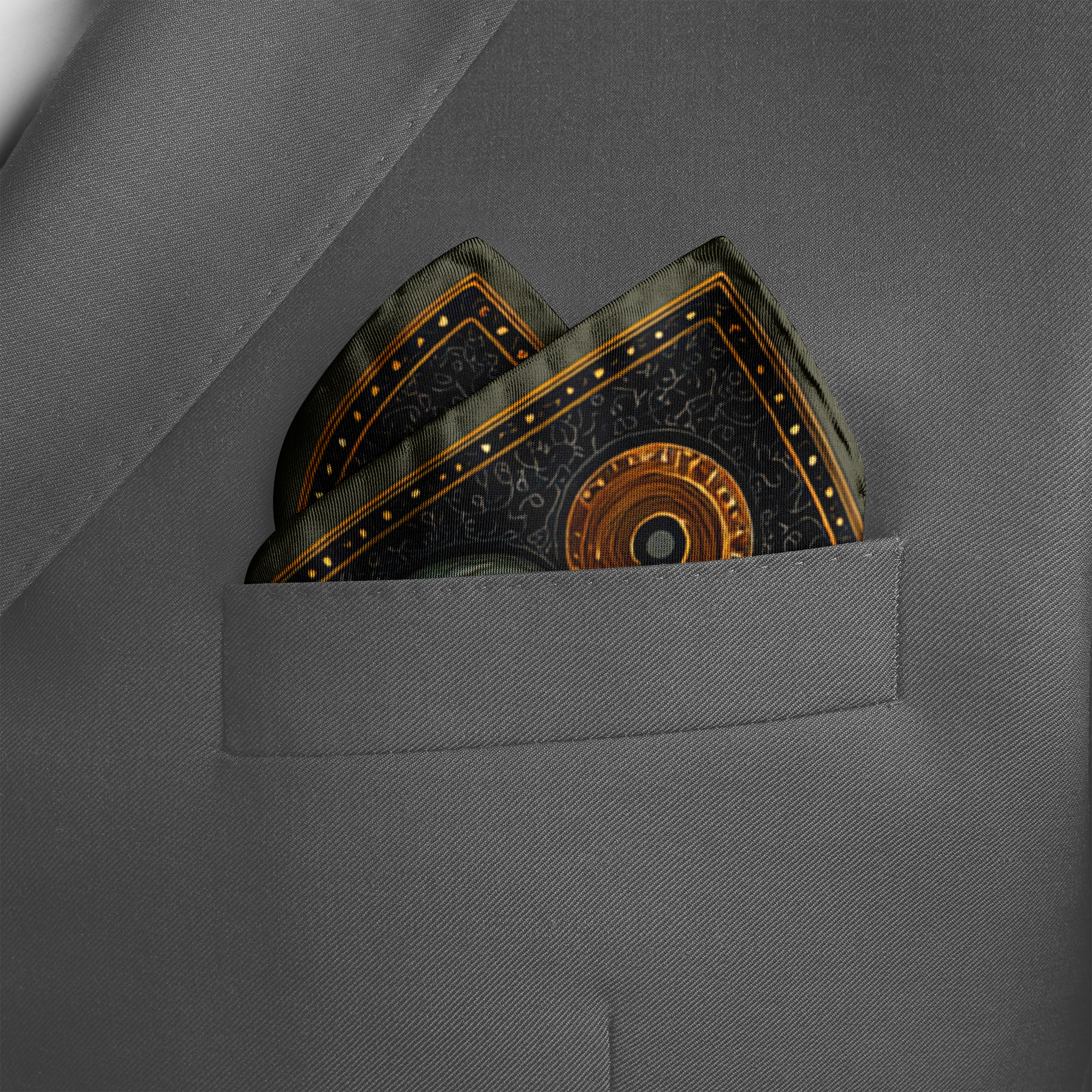 VERMILLION SILK POCKET SQUARE