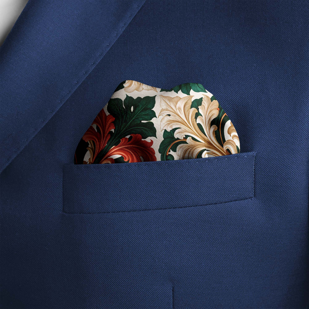 FLORENTINE ROUGE SILK POCKET SQUARE