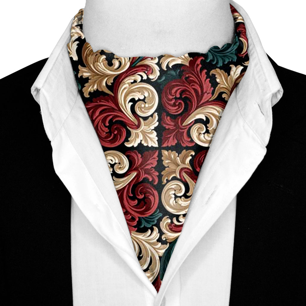 FLORENTINE ROUGE SILK ASCOT – PREMIUM COLLECTION