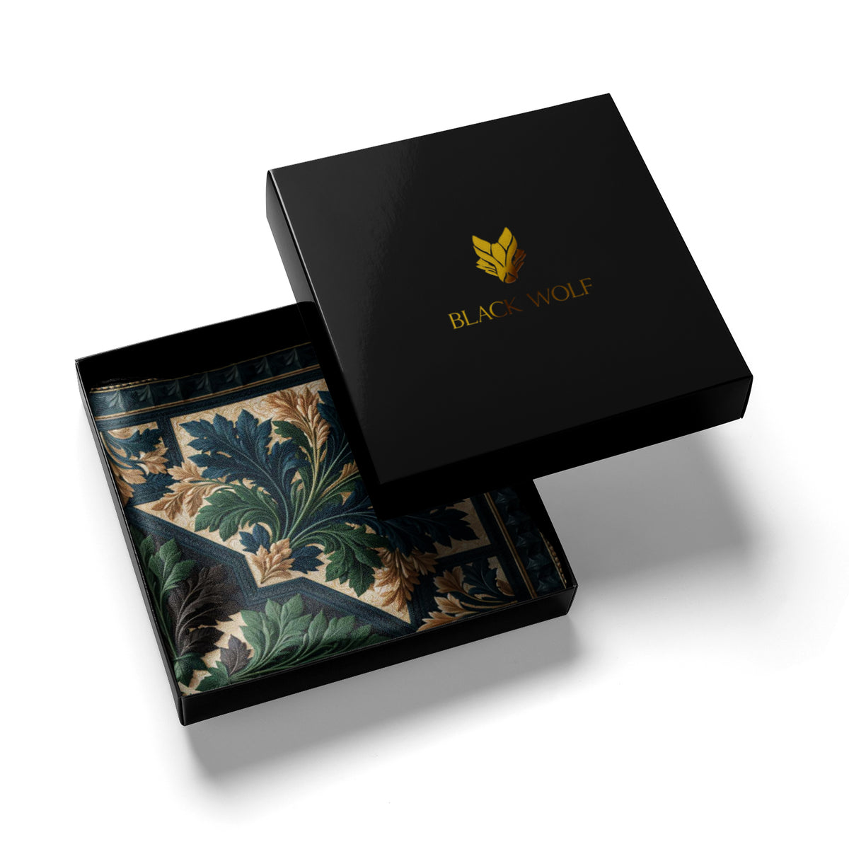 FOLIAGE ACANTHUS SILK POCKET SQUARE