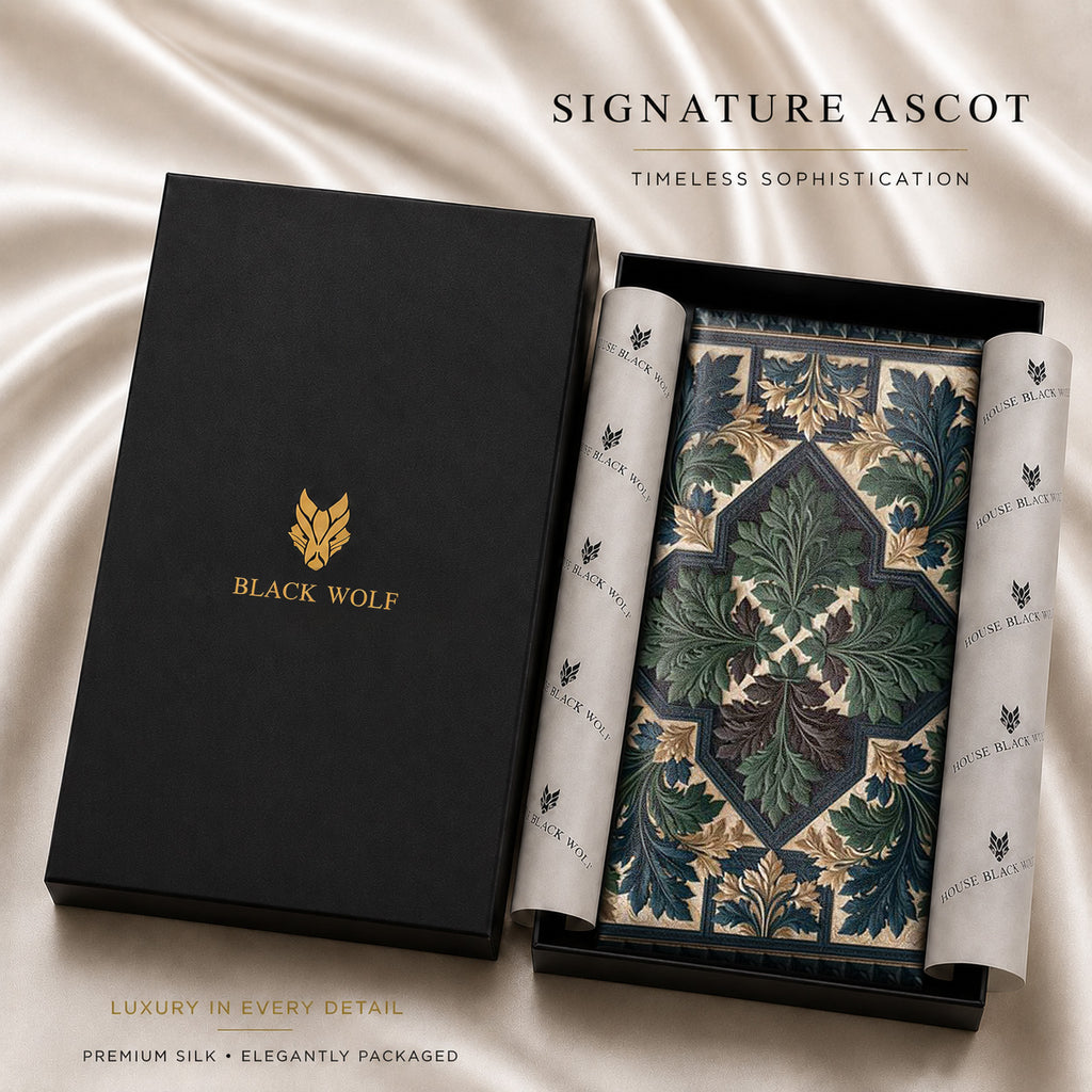 FOLIAGE ACANTHUS SILK ASCOT – PREMIUM COLLECTION
