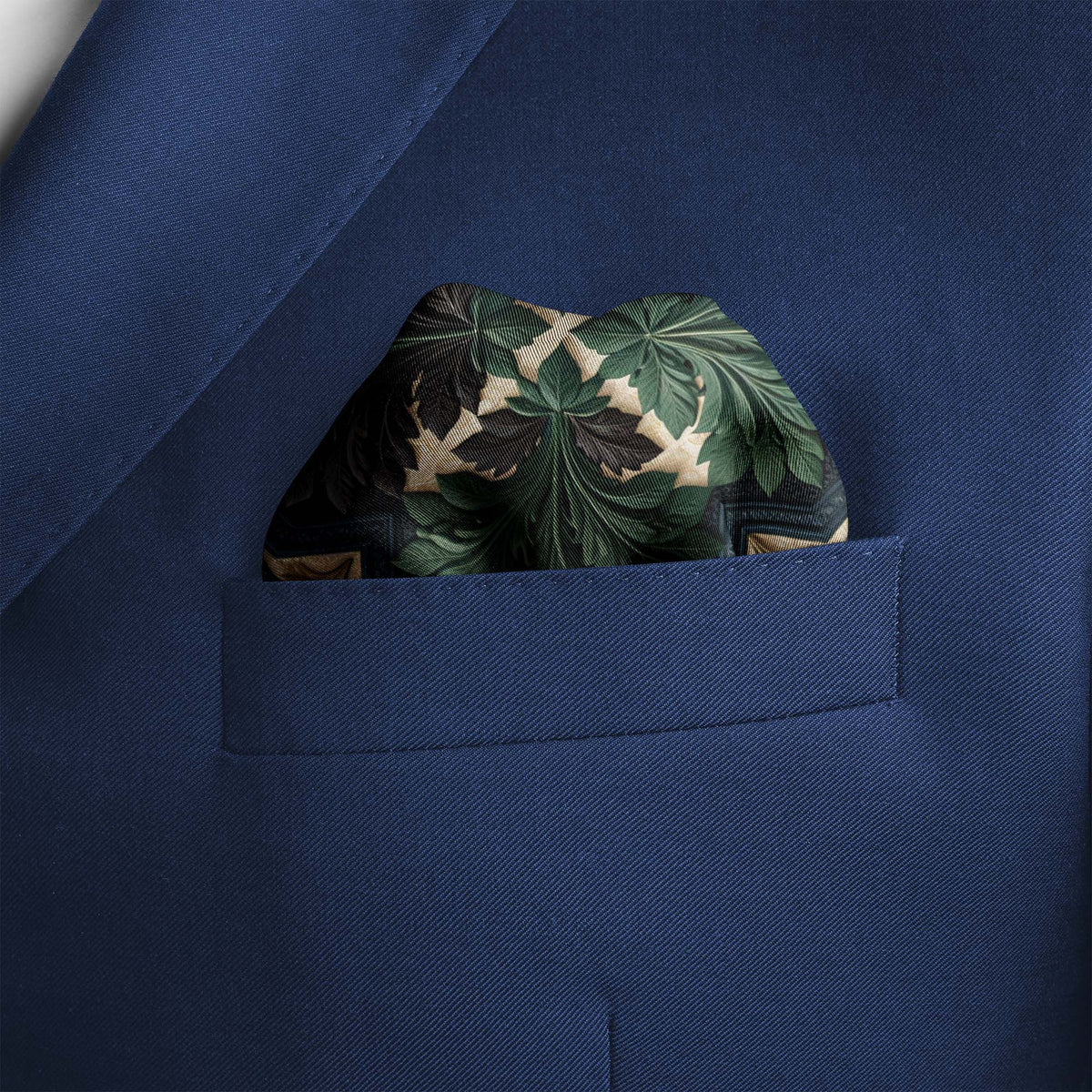 FOLIAGE ACANTHUS SILK POCKET SQUARE