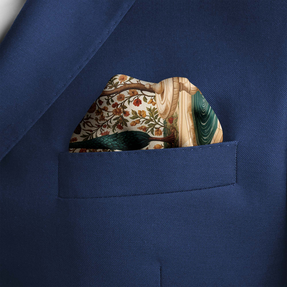 GARDEN OF SIENA SILK POCKET SQUARE