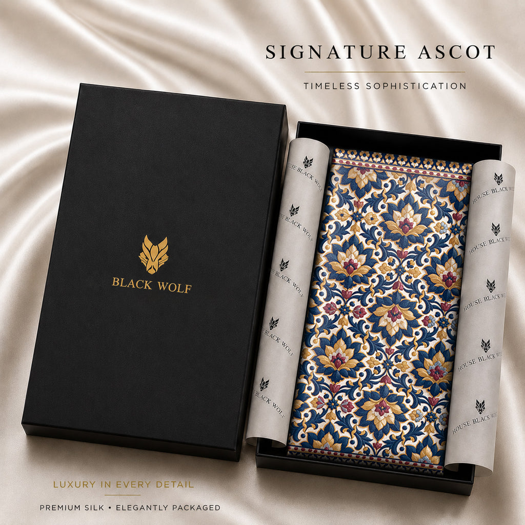 GILDED ECLIPSE SILK ASCOT – PREMIUM COLLECTION
