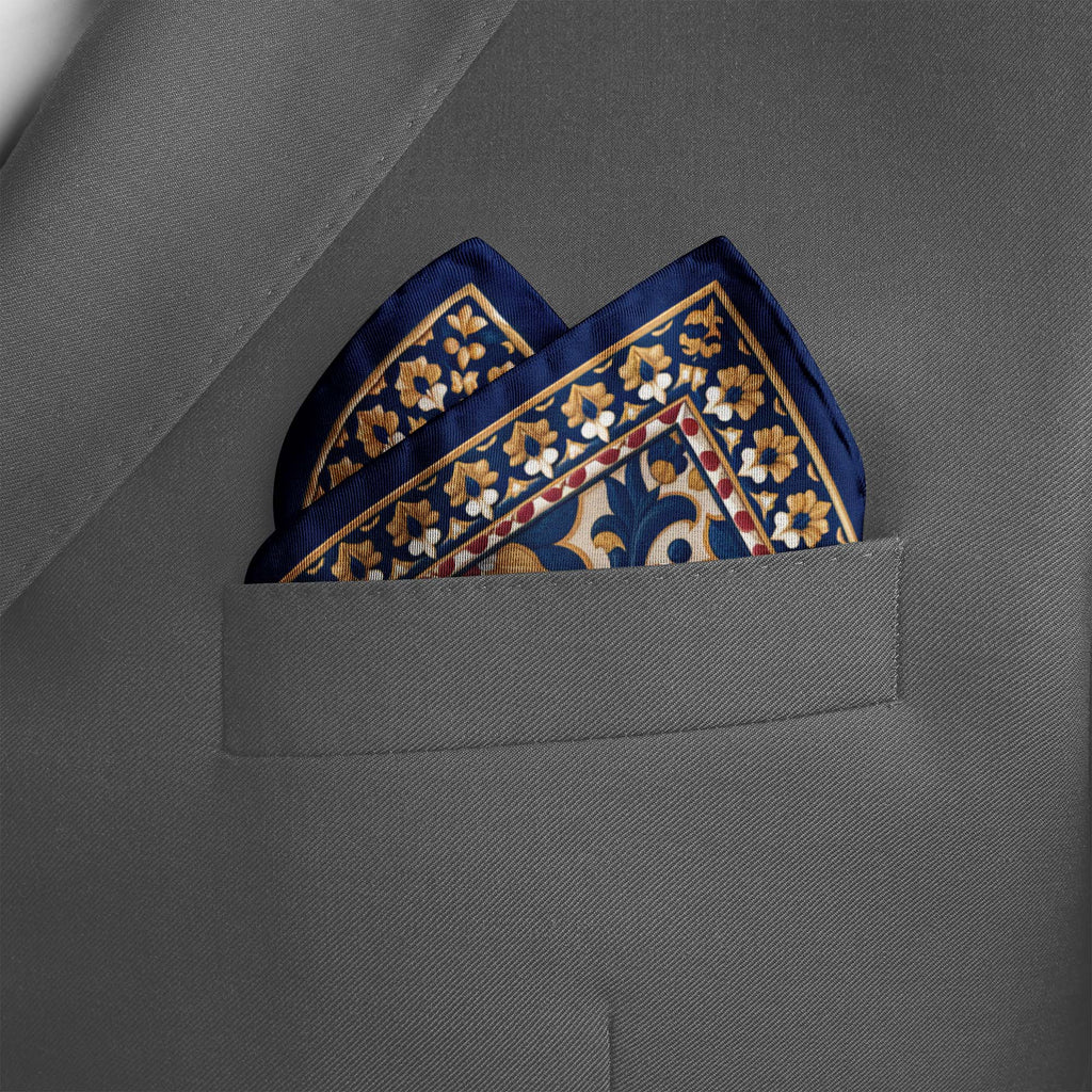 GILDED ECLIPSE SILK POCKET SQUARE