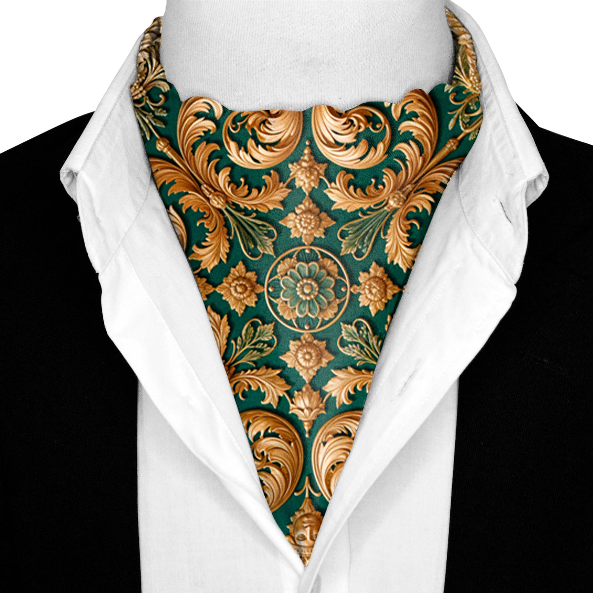 GILDED VERDURE SILK ASCOT – PREMIUM COLLECTION