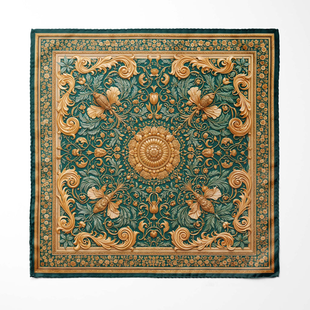 GOLDEN EDEN SILK POCKET SQUARE