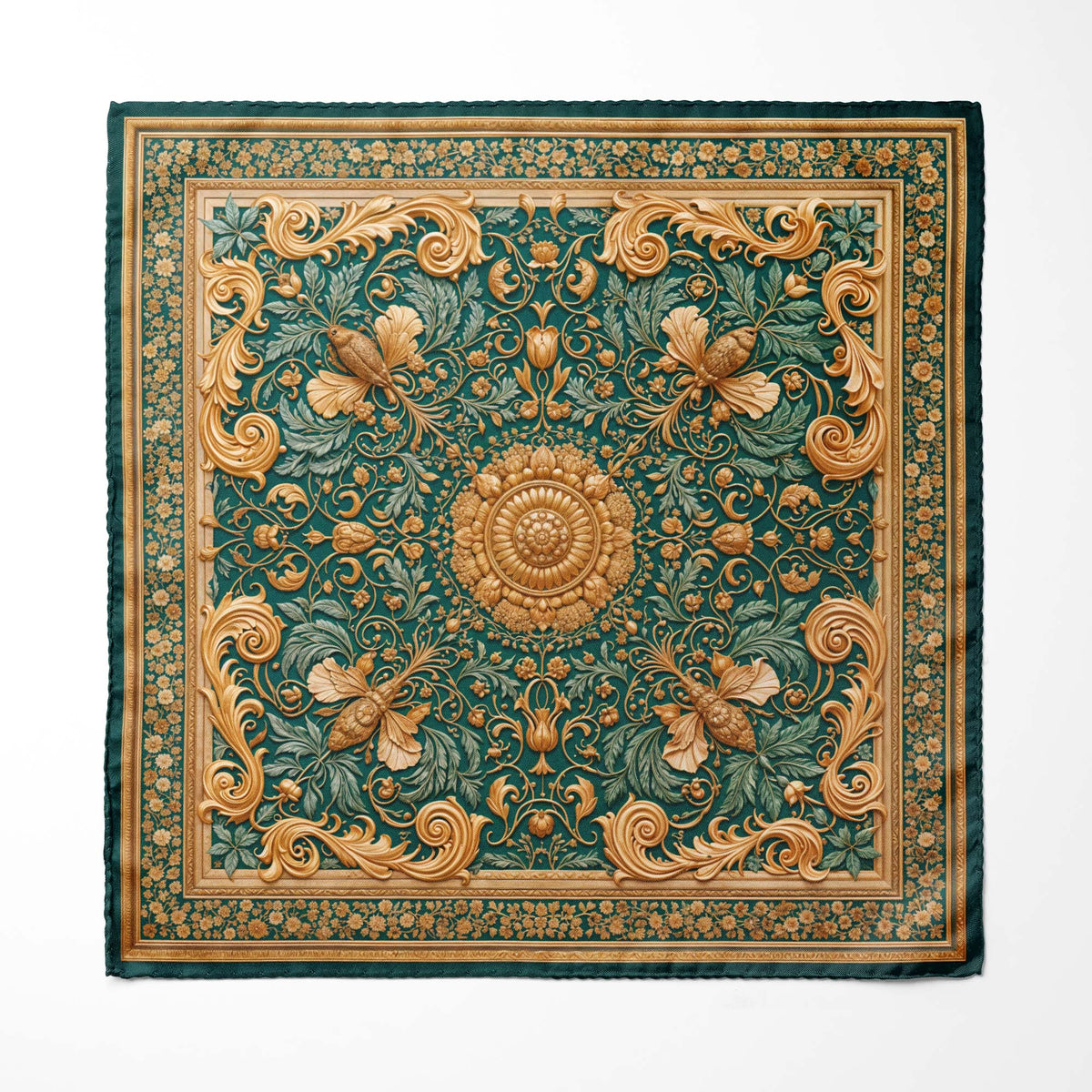 GOLDEN EDEN SILK POCKET SQUARE