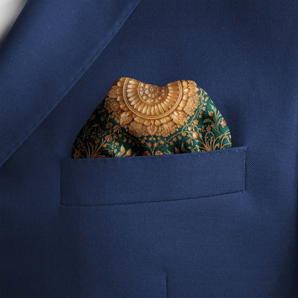 GOLDEN EDEN SILK POCKET SQUARE