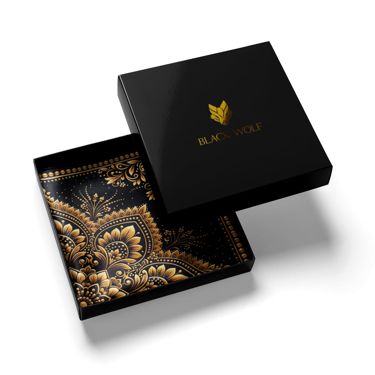 GOLDEN LOTUS SILK POCKET SQUARE