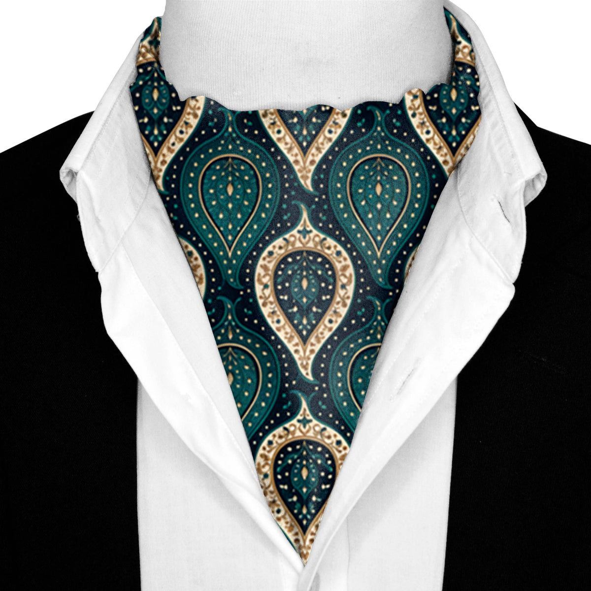GOLDEN PERSIAN SILK ASCOT – PREMIUM COLLECTION