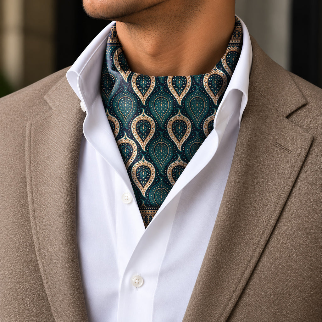 GOLDEN PERSIAN SILK ASCOT – PREMIUM COLLECTION