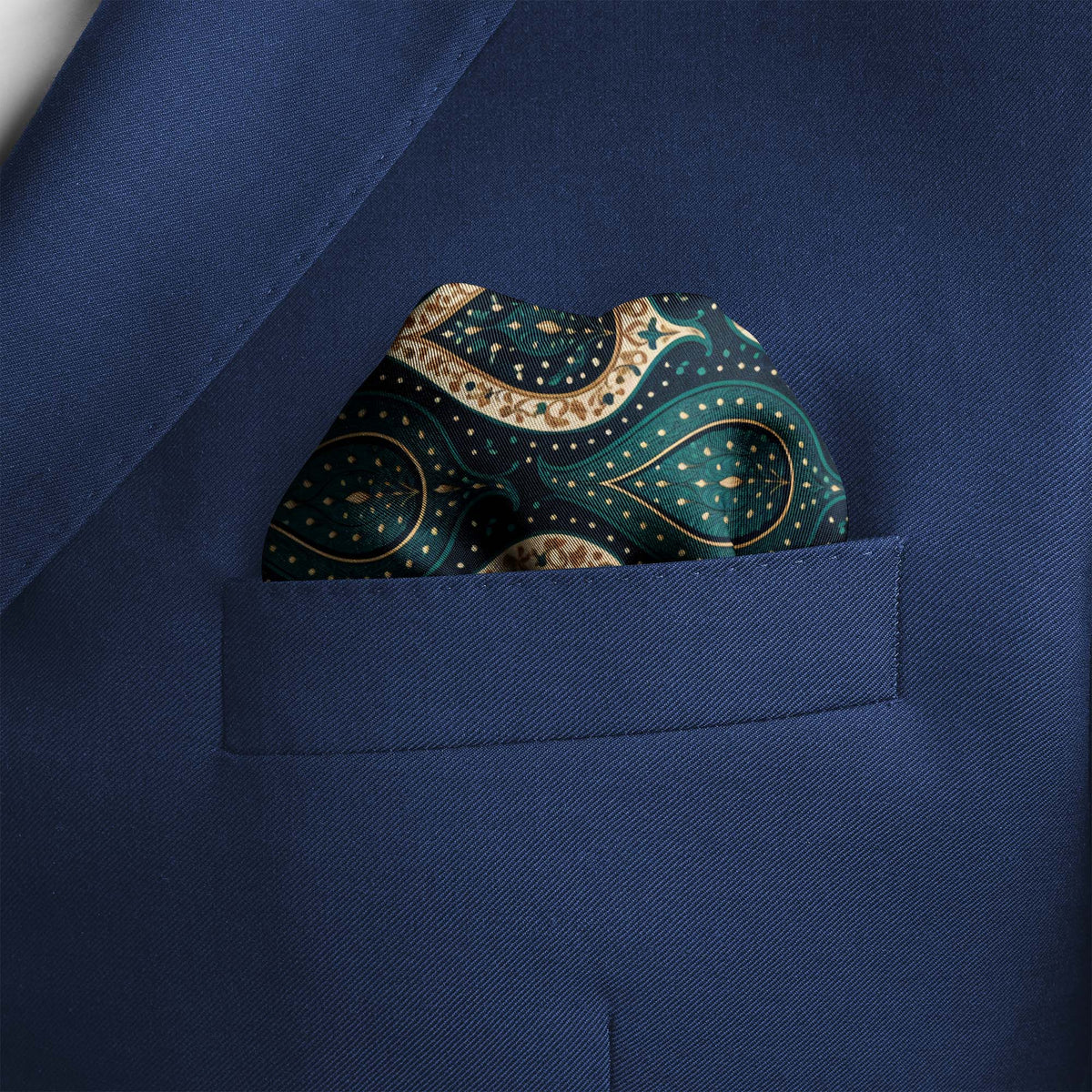 GOLDEN PERSIAN SILK POCKET SQUARE