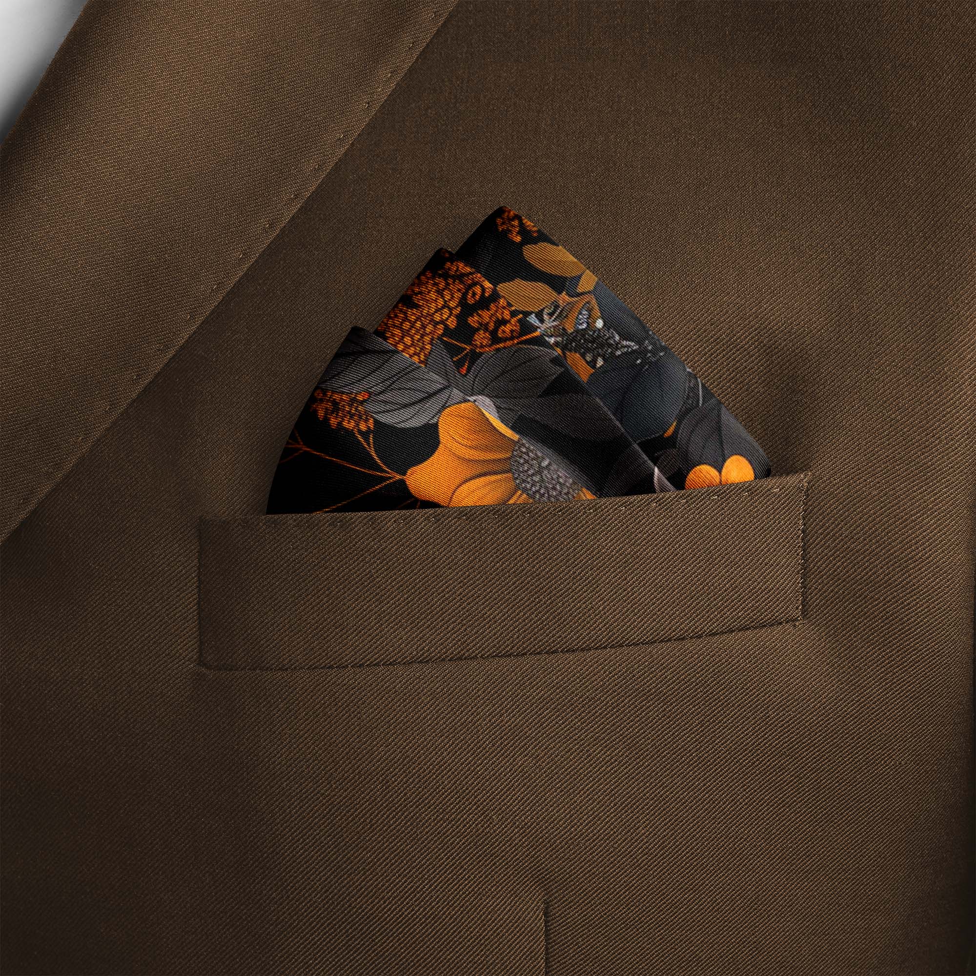 HALLOWEEN TREE SILK POCKET SQUARE