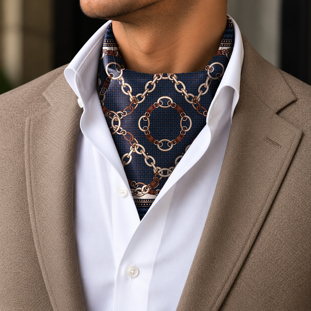 HERITAGE CHAIN SILK ASCOT – PREMIUM COLLECTION