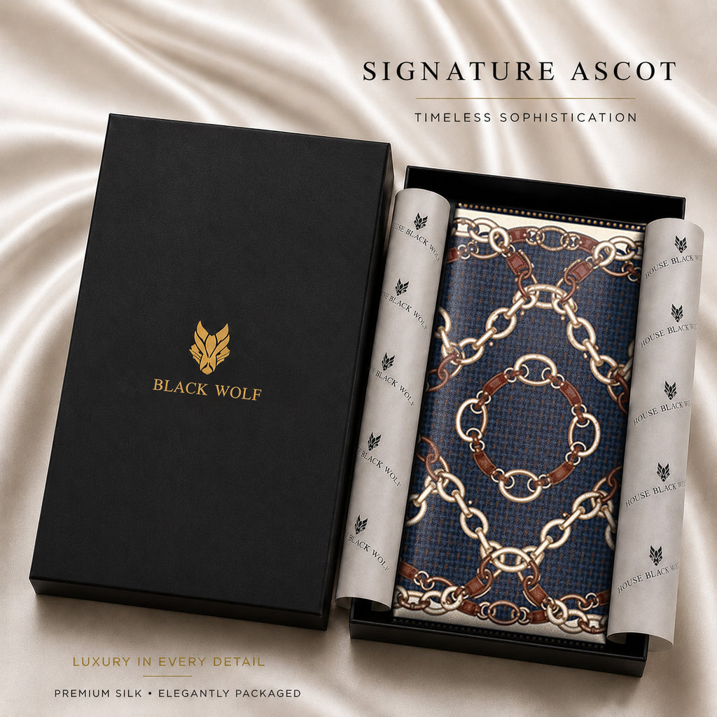 HERITAGE CHAIN SILK ASCOT – PREMIUM COLLECTION