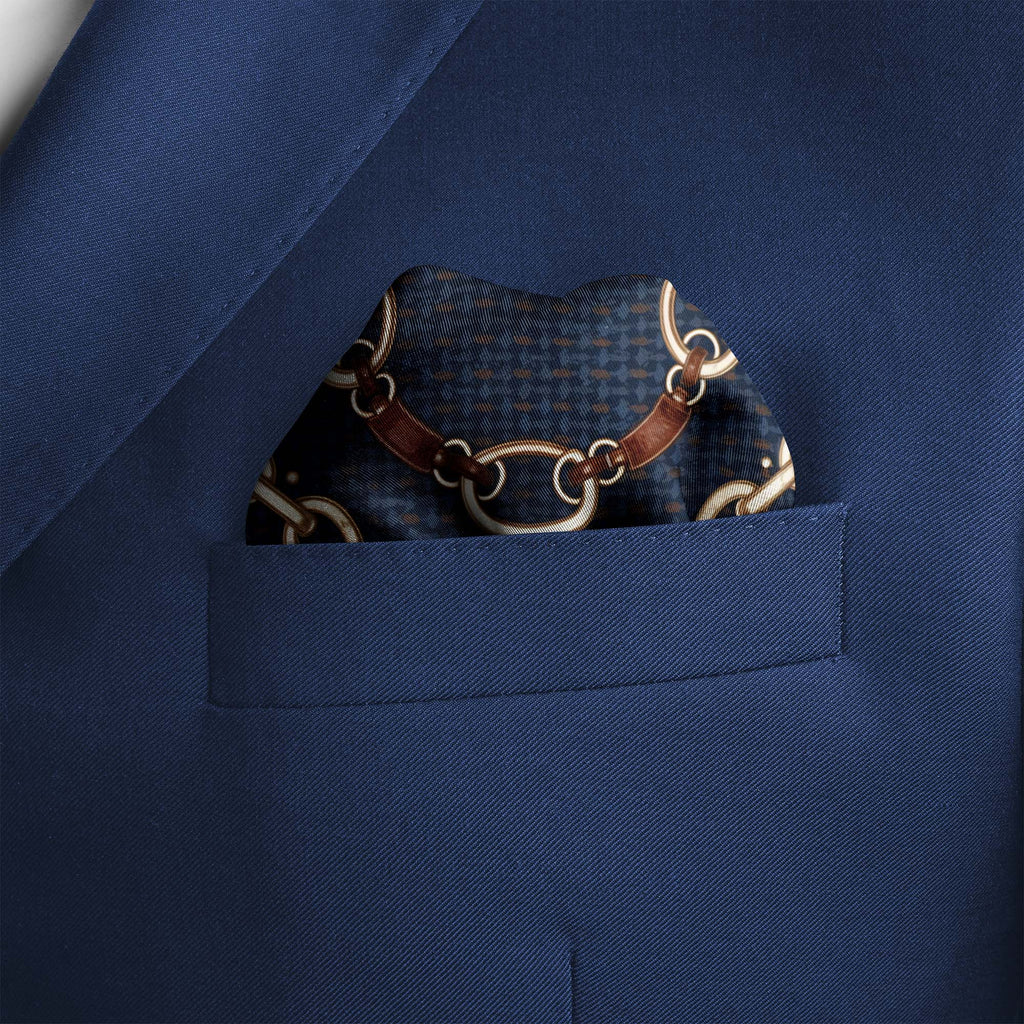 HERITAGE CHAIN SILK POCKET SQUARE