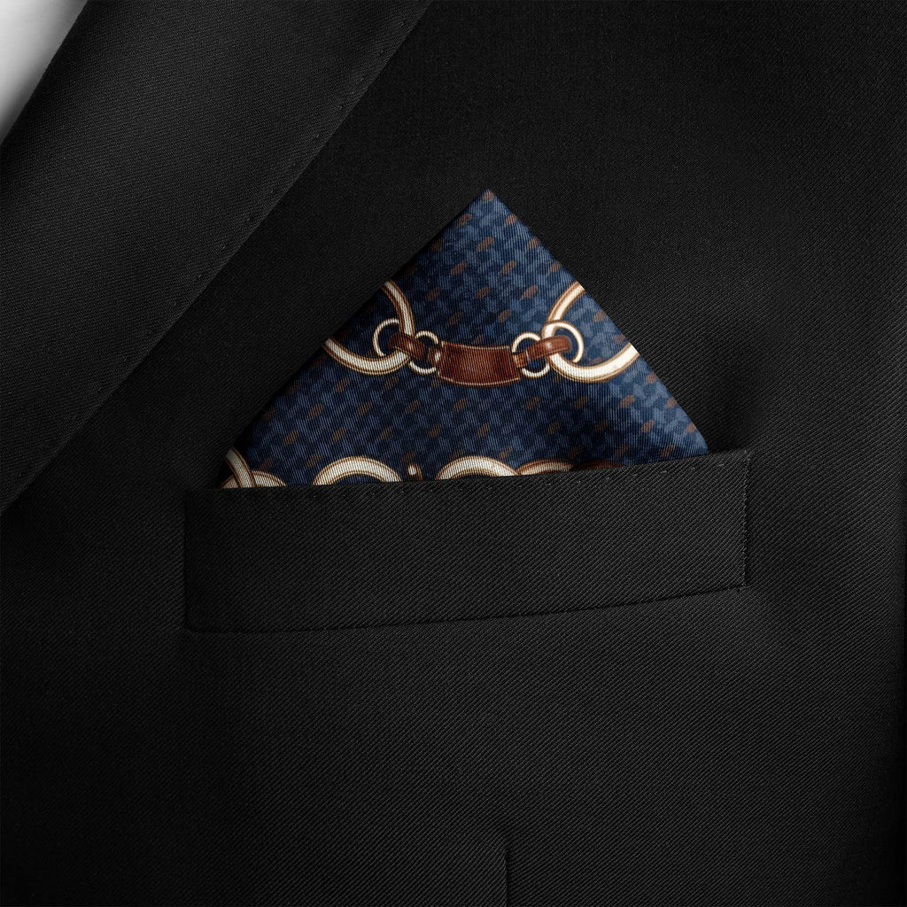 HERITAGE CHAIN SILK POCKET SQUARE