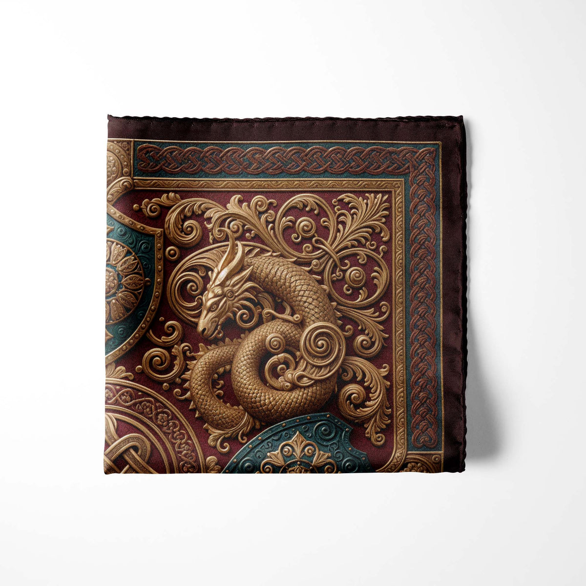 IMPERIAL DRAGON SILK POCKET SQUARE
