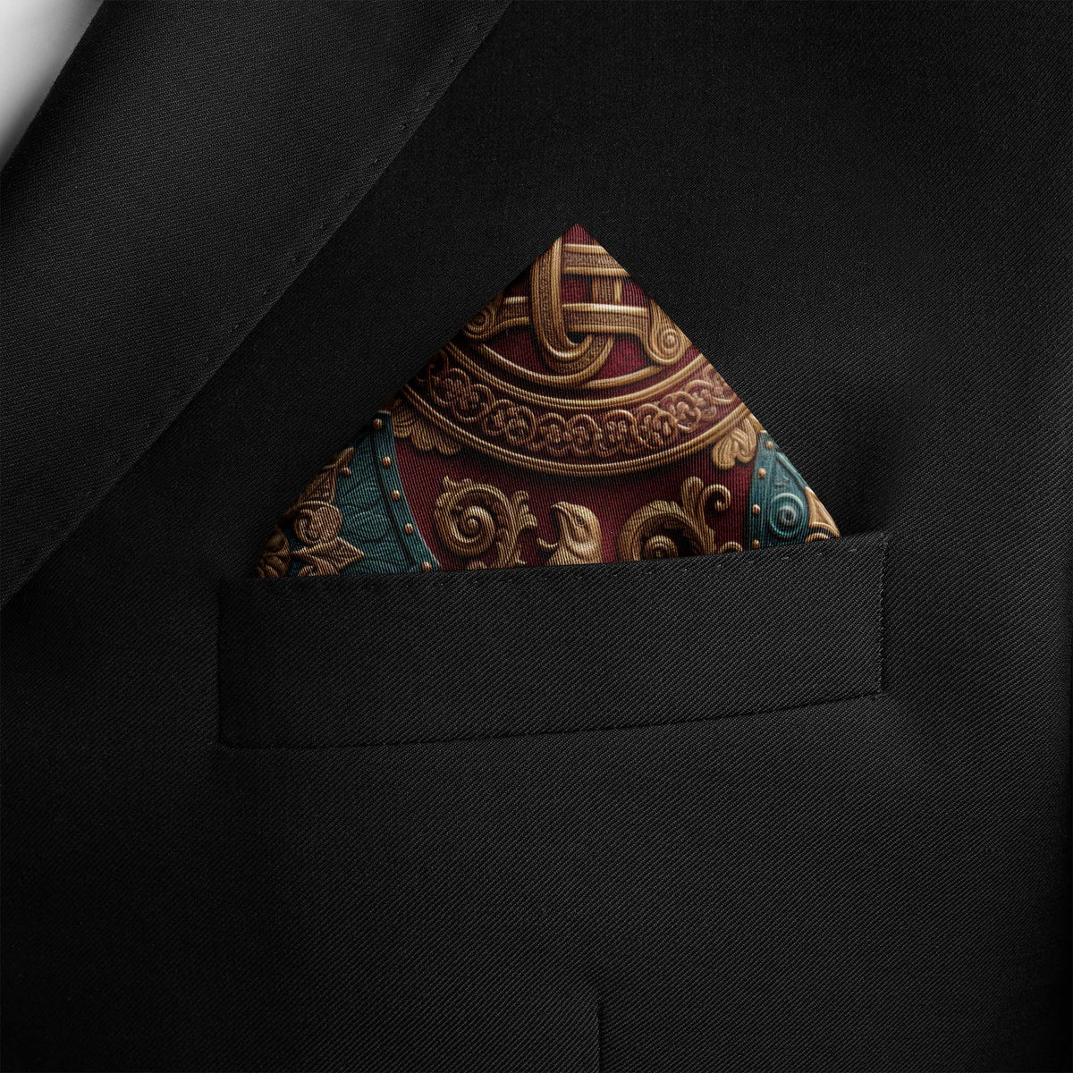 IMPERIAL DRAGON SILK POCKET SQUARE