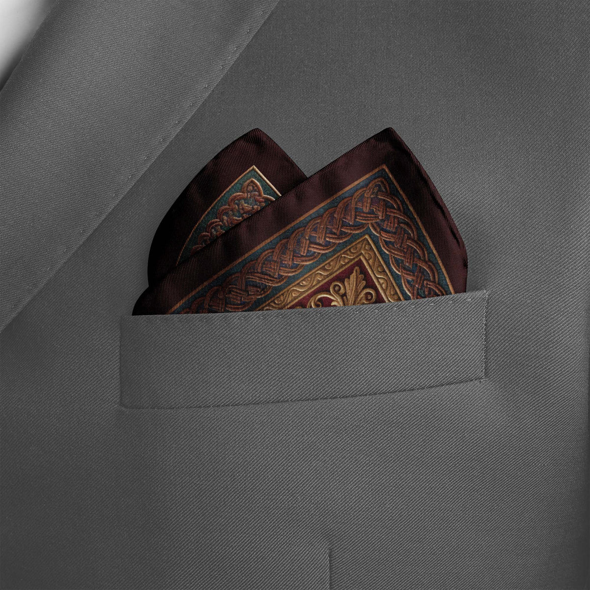 IMPERIAL DRAGON SILK POCKET SQUARE