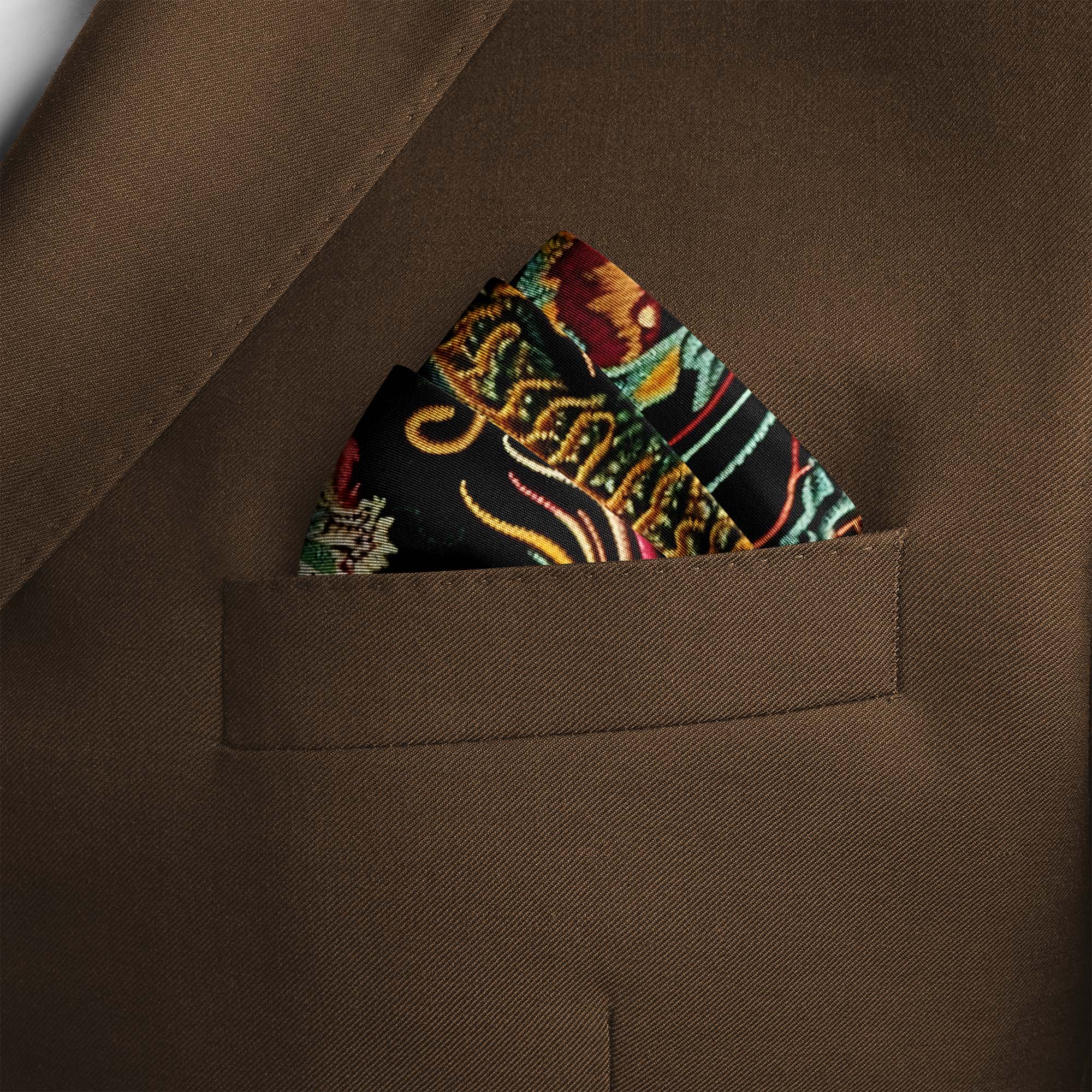 JAPANESE CULTURE SILK POCKET SQUARE