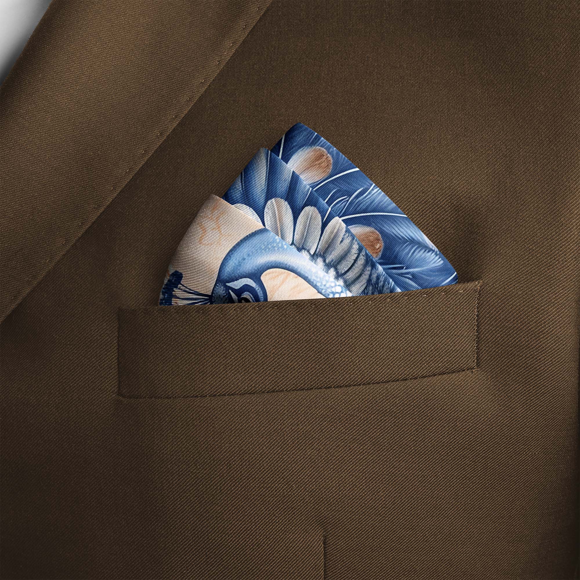 LUXURY CHINOISERIE SILK POCKET SQUARE