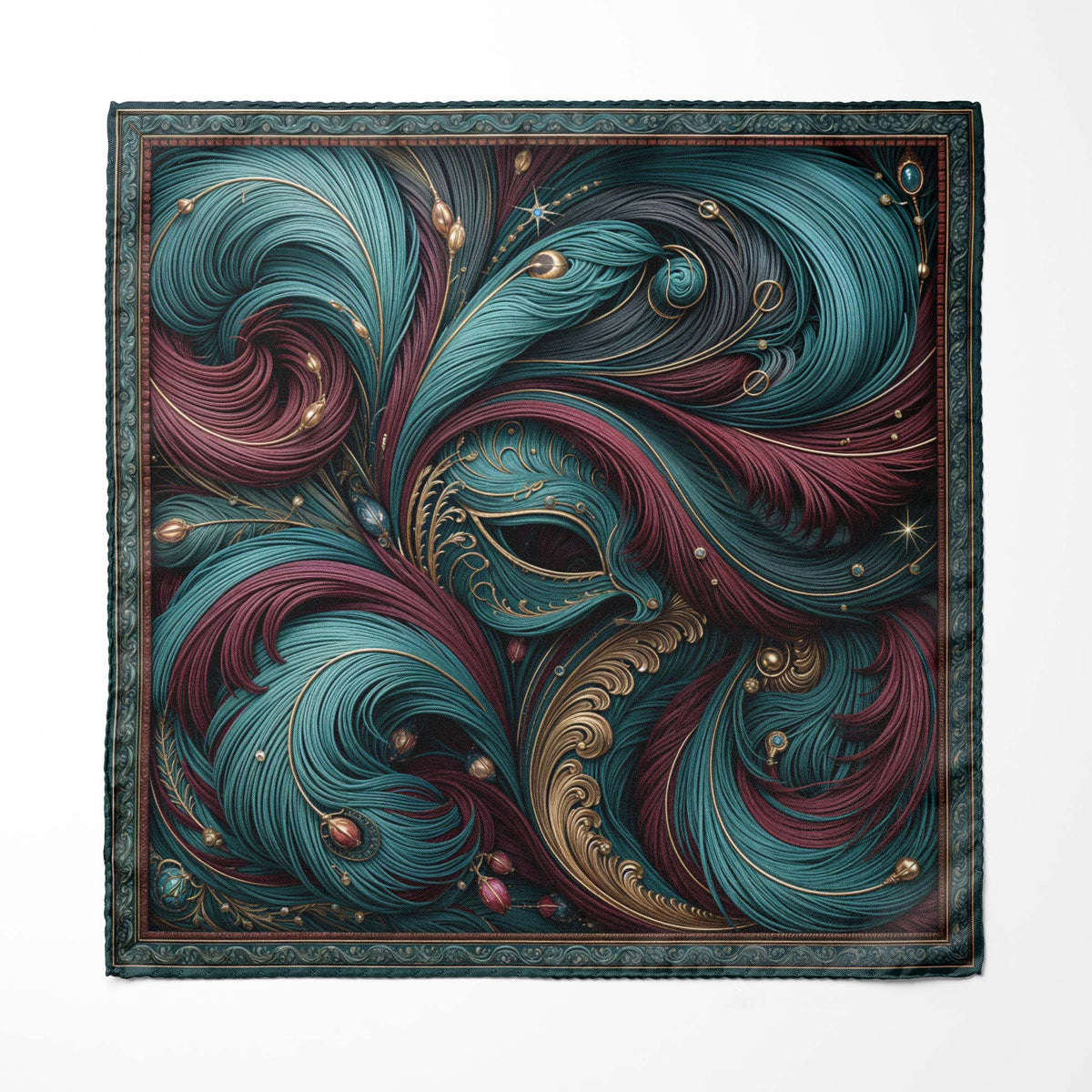 MAJESTIC PLUME SILK POCKET SQUARE