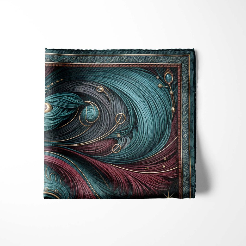MAJESTIC PLUME SILK POCKET SQUARE