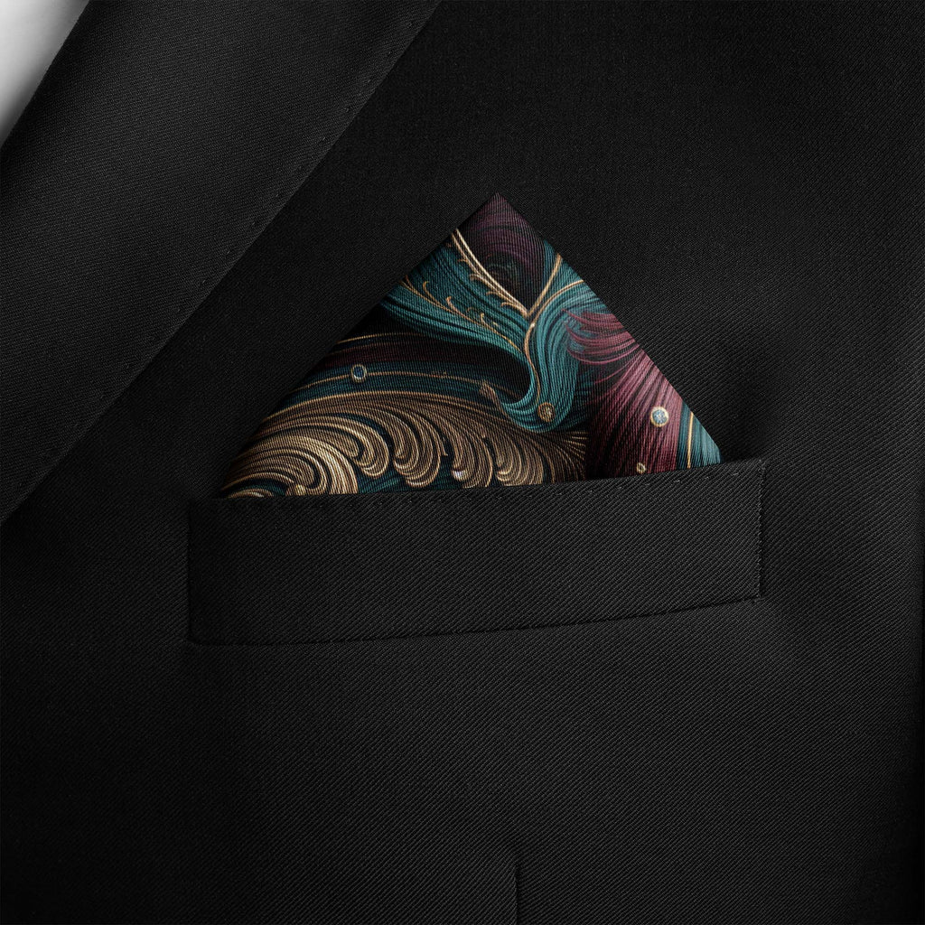 MAJESTIC PLUME SILK POCKET SQUARE