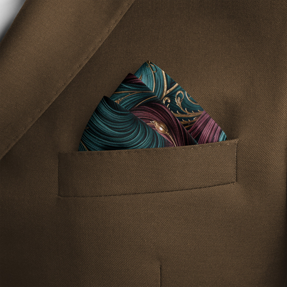 MAJESTIC PLUME SILK POCKET SQUARE