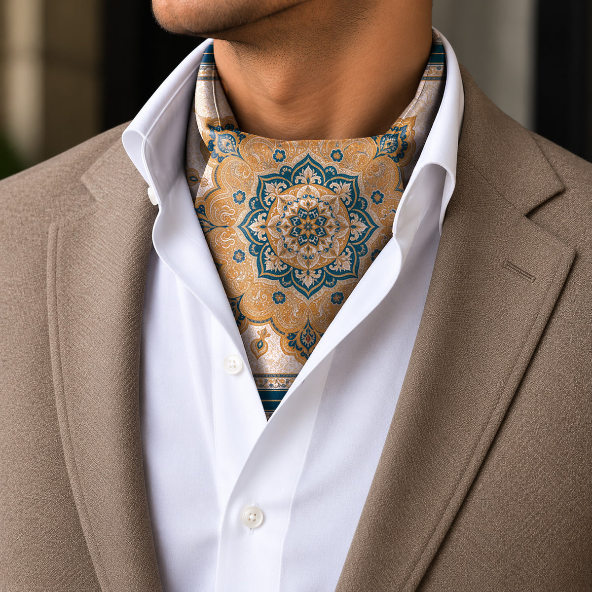 MARRAKESH IVORY SILK ASCOT – PREMIUM COLLECTION