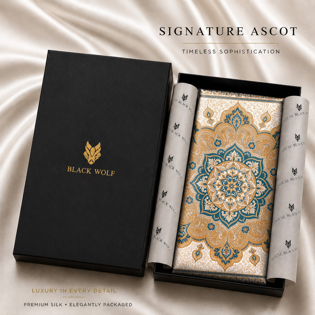 MARRAKESH IVORY SILK ASCOT – PREMIUM COLLECTION