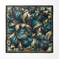 MIDNIGHT LEAVES SILK POCKET SQUARE