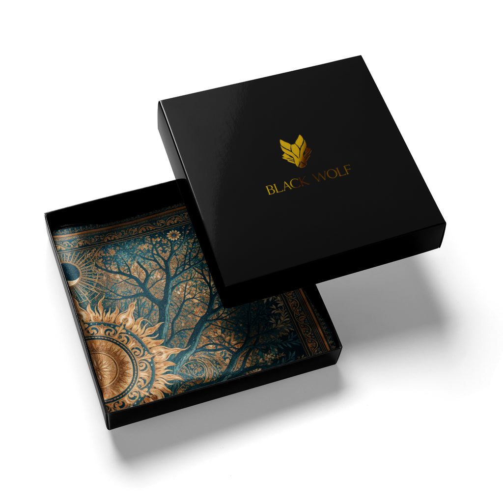 MOONLIT TREE SILK POCKET SQUARE