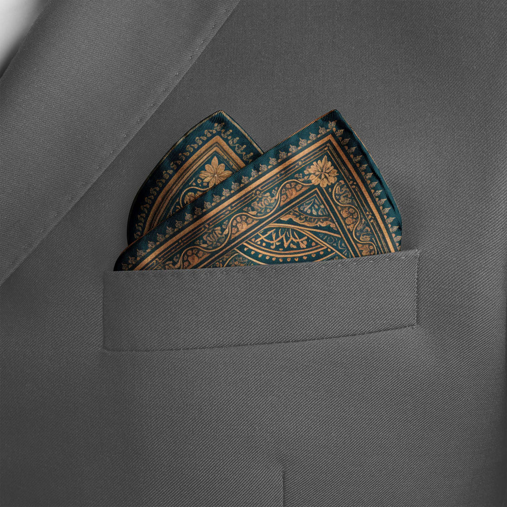 MOONLIT TREE SILK POCKET SQUARE