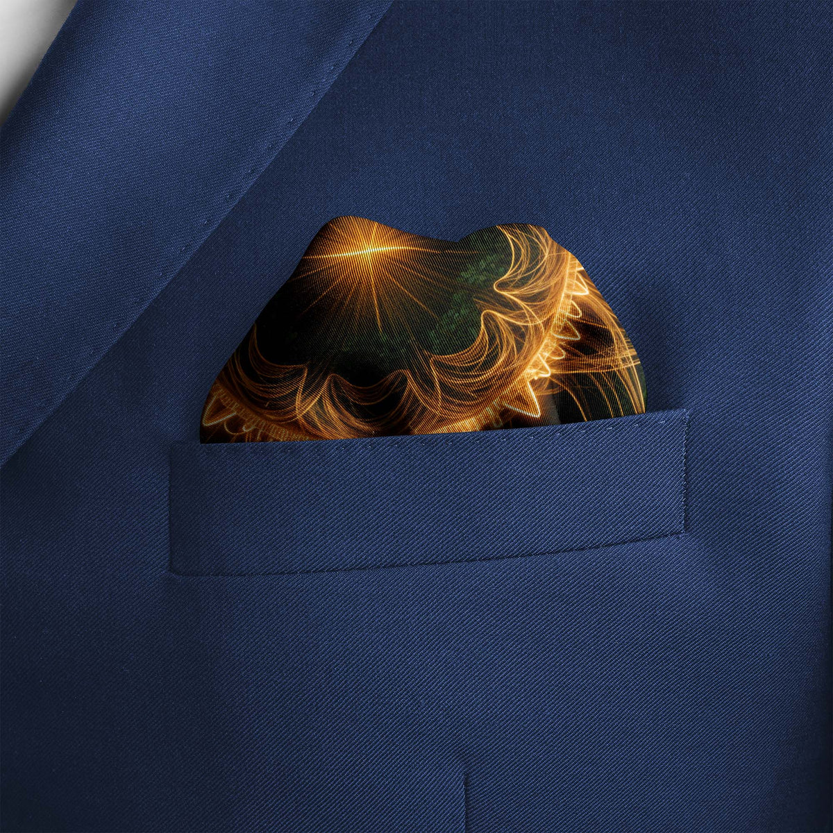 MYSTIC SUN SILK POCKET SQUARE