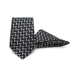 VORTEX GRID TIE AND POCKET SQUARE SET
