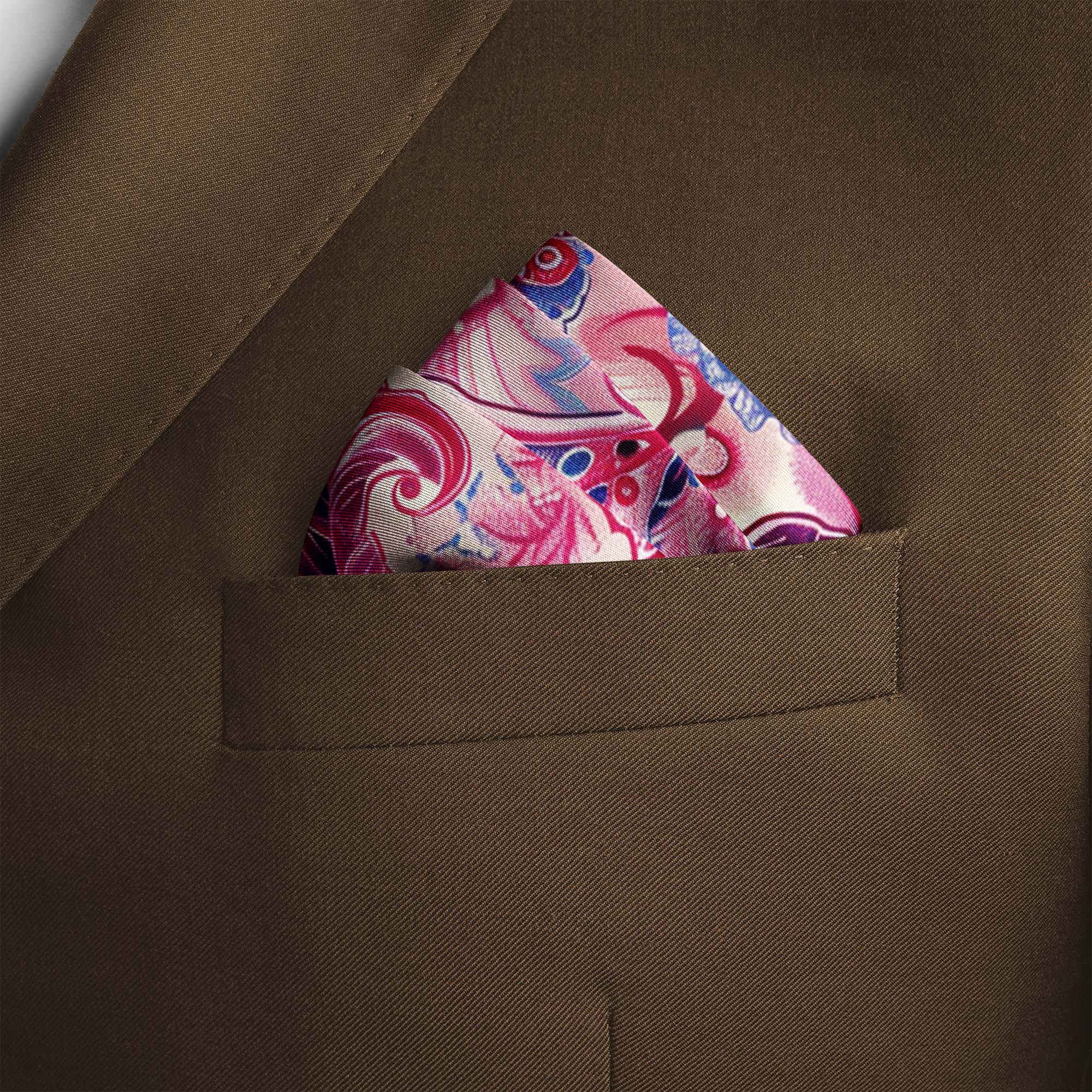 NOA RUDISCH-WICHITA SILK POCKET SQUARE