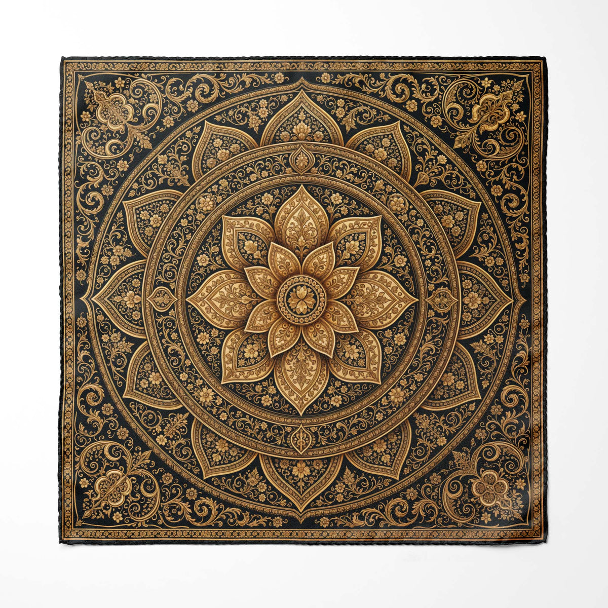 NOIR AURELIA SILK POCKET SQUARE