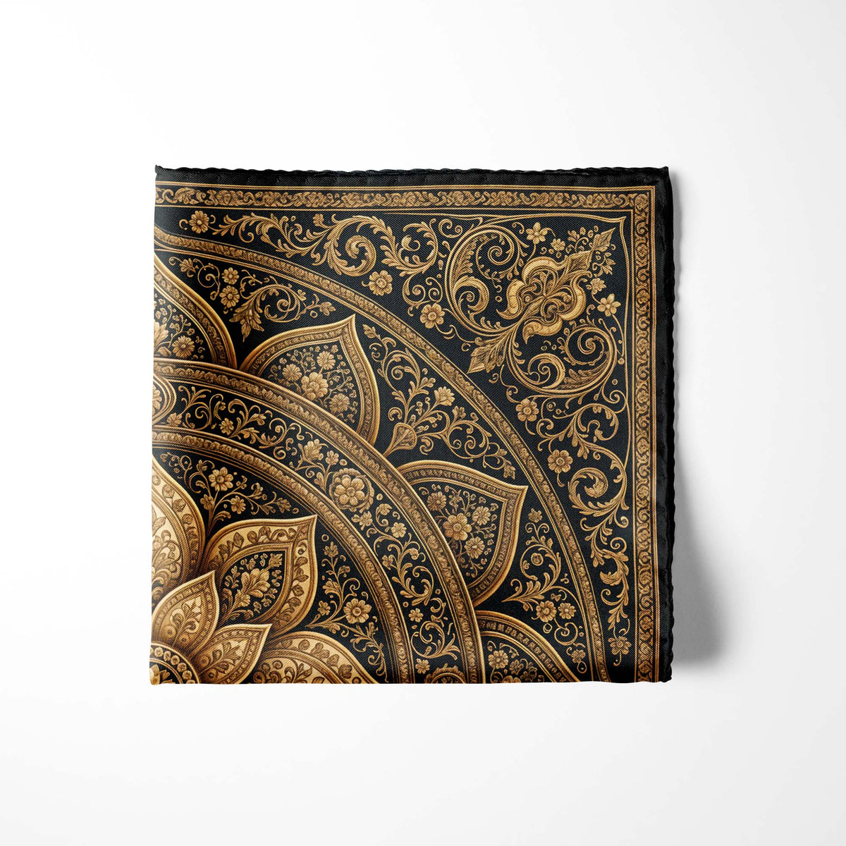 NOIR AURELIA SILK POCKET SQUARE
