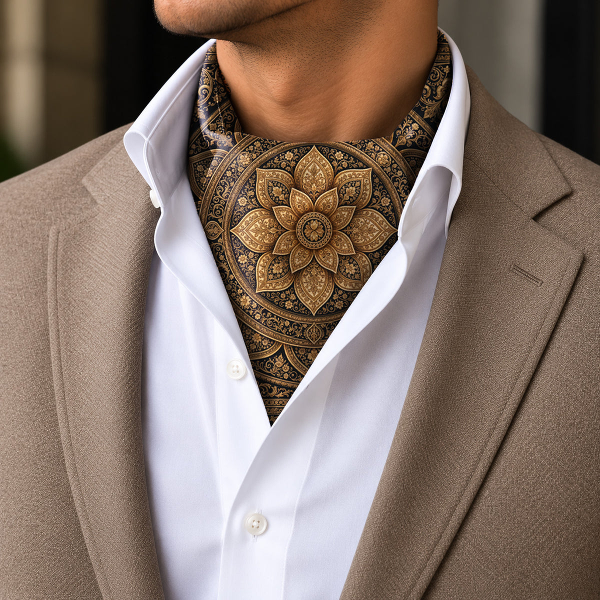 NOIR AURELIA SILK ASCOT – PREMIUM COLLECTION