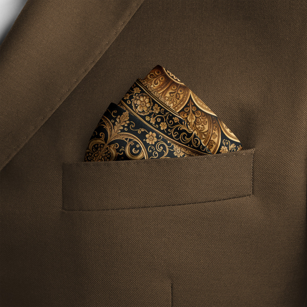 NOIR AURELIA SILK POCKET SQUARE