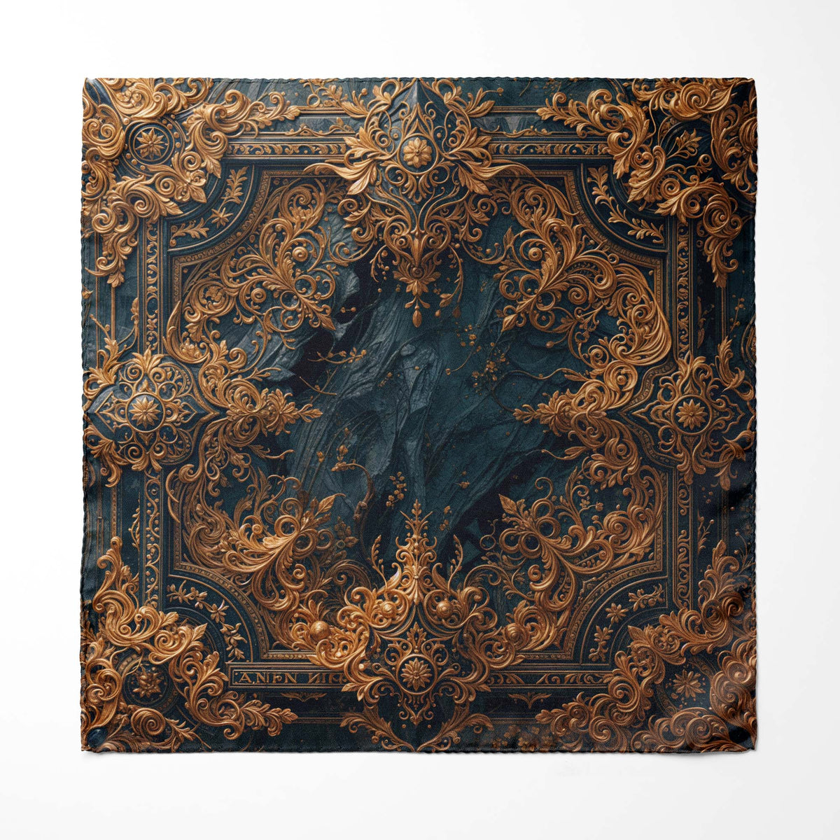NOIR VERSAILLES SILK POCKET SQUARE